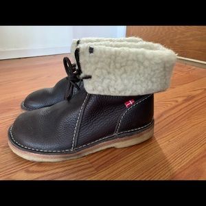 Duckfeet Arhus Brown Leather Fur Shearling Boots